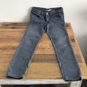 Levi Levis Levi’s Dark Gray Wash Denim Stretch Jeans straight washed skinny 27